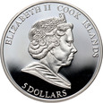 222. Wyspy Cooka, Elżbieta II, 5 dolarów 2008, Niedźwiedzie Polarne