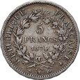 Francja, 5 franków 1874 K, Herkules