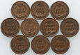 82. USA, zestaw 10 x cent 1898-1907, Indianin, Indian Head Cent