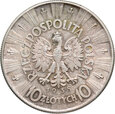 74. Polska, II RP, 10 złotych 1938, Józef Piłsudski, rzadki rocznik