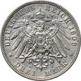 Niemcy, Bawaria, Otto, 3 marki 1909 D, #SB