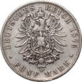 1. Niemcy, Badenia, Fryderyk I, 5 marek 1876 G