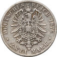 1. Niemcy, Badenia, Fryderyk I, 2 marki 1876 G