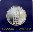 Polska, PRL, 5000 złotych 1989, Ratujemy Zabytki Torunia