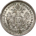 9. Austria, Franciszek Józef I, 10 krajcarów 1872