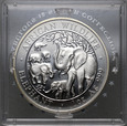 2. Somalia, 100 szylingów 2008, Słoń, 1 Oz Ag999