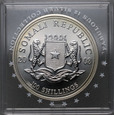 2. Somalia, 100 szylingów 2008, Słoń, 1 Oz Ag999