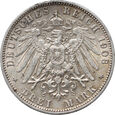 Niemcy, Prusy, Wilhelm II, 3 marki 1908 A, #SB
