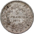 Francja, 5 franków 1873 A, Herkules