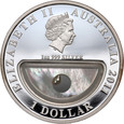 85B. Australia, Elżbieta II, dolar 2011, Perły, 1 Oz Ag999