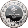 38. Chiny, 300 juanów 2022, Olimpiada Pekin 2022, 1 kg Ag999, #V23