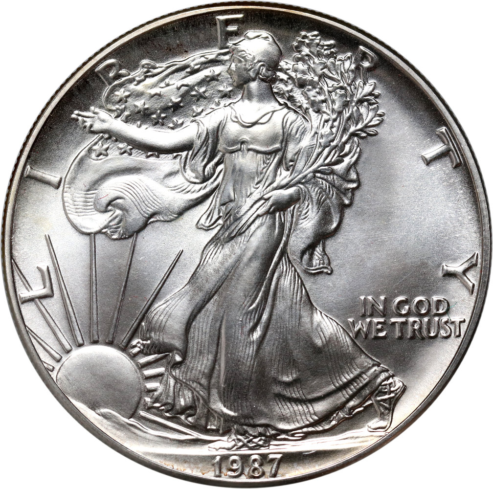 18. USA, 1 dolar 1987, Liberty, 1 Oz Ag999