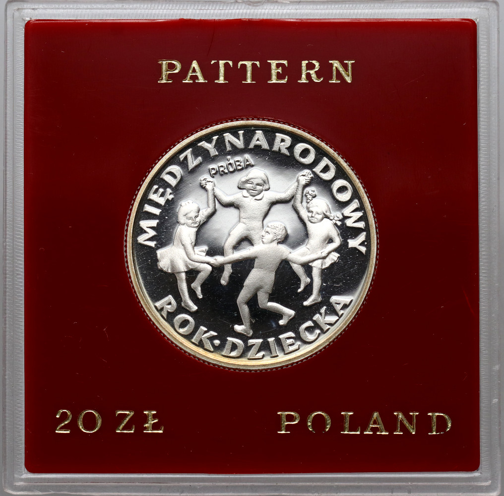 16. Polska, PRL, 20 złotych 1979, Międzynarodowy Rok Dziecka, PRÓBA