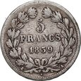 Francja, Ludwik Filip I, 5 franków 1839 A