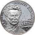 66. Austria, 25 ecu 1995, Johann Strauss