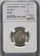 Niemcy, Bawaria, Ludwik I, 1/2 guldena 1838, NGC AU58