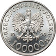 Polska, 100000 złotych 1990, Solidarność Typ A, 1 Oz Ag999