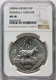 Meksyk, 5 pesos 2000 Mo, Berrendo, NGC MS68