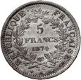 Francja, 5 franków 1874 K, Herkules