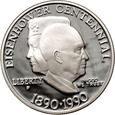 90. USA, dolar 1990 P, 100. rocznica urodzin Eisenhowera, PROOF