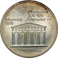 Kanada, Elżbieta II, 10 dolarów 1974, Świątynia Zeusa
