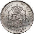 Hiszpania, Alfons XIII, 5 peset 1890 MPM