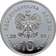 45. Polska, III RP, 10 złotych 2001, Jan III Sobieski, Popiersie