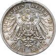 Niemcy, Prusy, Wilhelm II, 3 marki 1914 A, Uniform