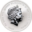 Tuvalu, Elżbieta II, 1 dolar 2020, Książę, 1 Oz Ag999