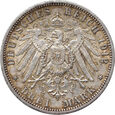 Niemcy, Prusy, Wilhelm II, 3 marki 1912 A, #SB