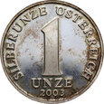 371. Austria, uncja srebra 2003