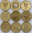 Polska, III RP, zestaw 9 x 2 złote 2000, kompletny rocznik
