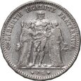 Francja, 5 franków 1875 K, Herkules