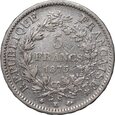 Francja, 5 franków 1875 K, Herkules