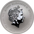 Tuvalu, Elżbieta II, 1 dolar 2021, Posejdon, 1 Oz Ag999
