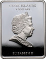 Wyspy Cooka, Elżbieta II, 5 dolarów 2009, Jan Matejko