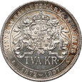 Szwecja, Oskar II, 2 korony 1897, 25. rocznica panowania