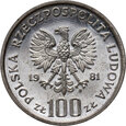9. Polska, PRL, 100 złotych 1981, Władysław Sikorski, PRÓBA