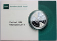 Polska, III RP, 20 złotych 2014, Patrioci 1944 Obywatele 2014
