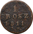 117. Polska, Księstwo Warszawskie, 1 grosz 1811 IB, #PW