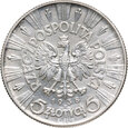 57. Polska, II RP, 5 złotych 1938, Józef Piłsudski, rzadki rocznik