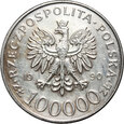 Polska, 100000 złotych 1990, Solidarność Typ A, 1 Oz Ag999