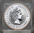 15. Australia, Elżbieta II, 2 dolary 1999 P100, Kookaburra