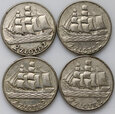 Polska, II RP, 4 x 2 złote 1936, Żaglowiec