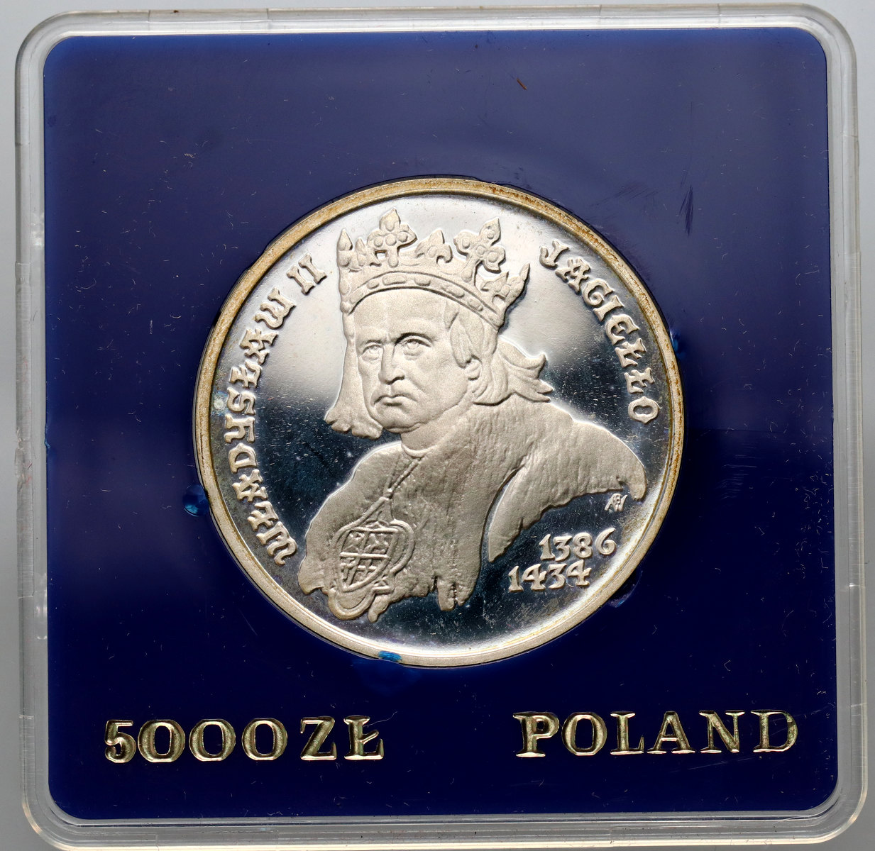 42. Polska, PRL, 5000 złotych 1989, Władysław Jagiełło