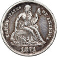 USA, dime (10 centów) S, Liberty Seated, rzadkie