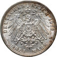 Niemcy, Bawaria, Otto, 3 marki 1911 D, 90. Urodziny Luitpolda