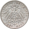 43. Niemcy, Prusy, Wilhelm II, 3 marki 1908 A