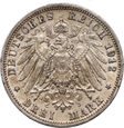 Niemcy, Wirtembergia, Wilhelm II, 3 marki 1912 F