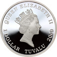58. Tuvalu, Elżbieta II, dolar 2009 P, Bitwa pod Kannami, 1 Oz Ag999